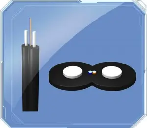 Indoor/Outdoor Cable- Duct Bow Tie Shape Drop Cable